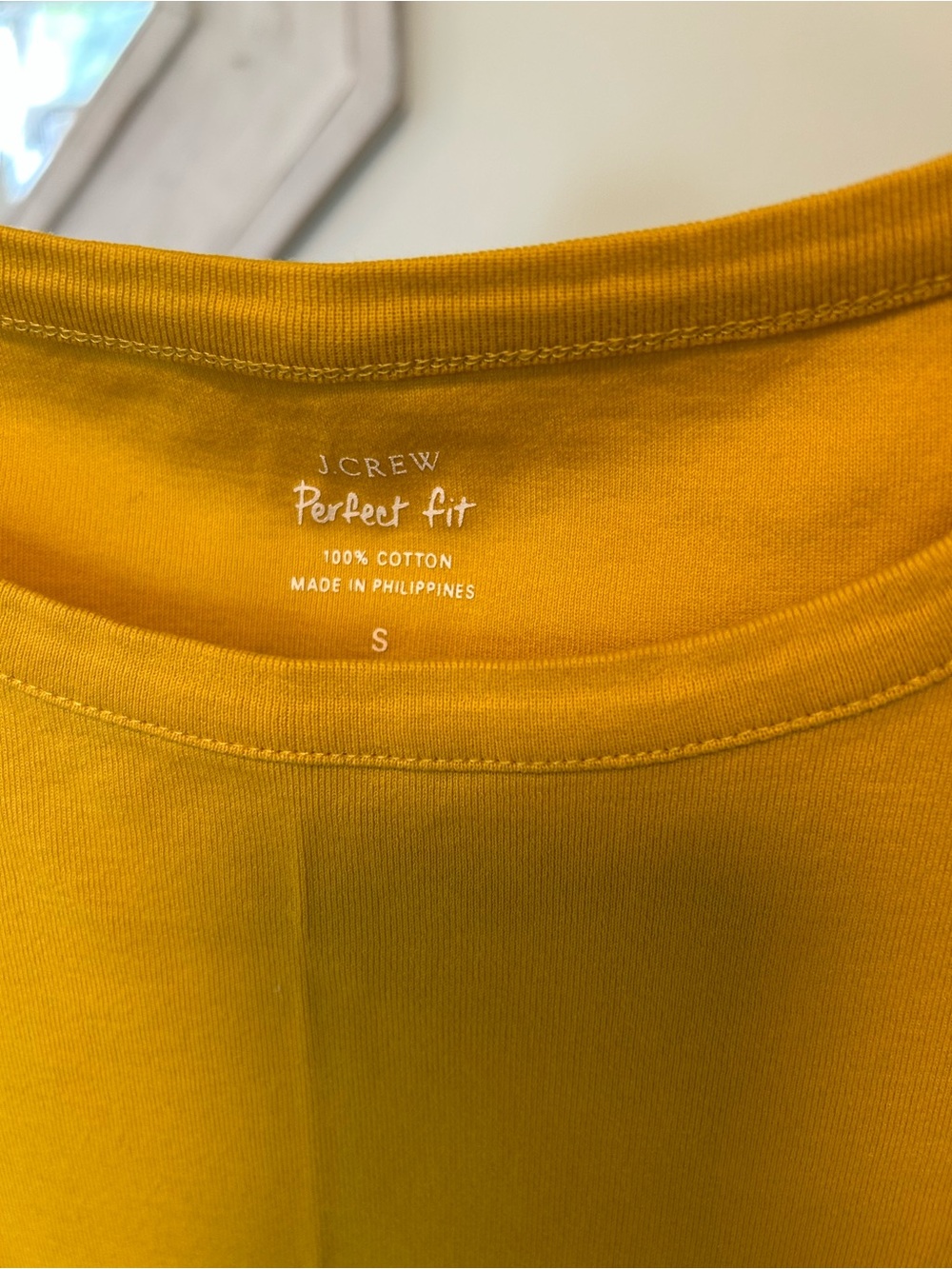 J. Crew Women’s Perfect Fit Tees in Mustard and White